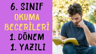 6 Sınıf Okuma Becerileri 1 Dönem 1 Yazılı Açık Uçlu Soruları [upl. by Winser829]