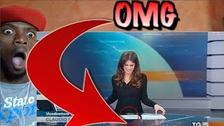 Italian TV presenter Costanza Calabrese accidentally flashes audience Reaction [upl. by Luebke]