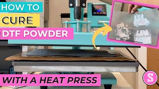 How to Cure DTF Powder with Heat Press Prestige A3 DTF Printer Tutorial [upl. by Mendel]