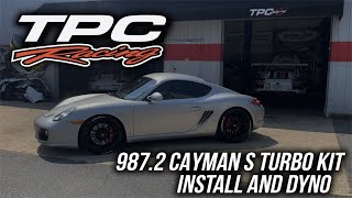 TPC Racing Turbo Kit Install and Dyno on 9872 Cayman S [upl. by Enomis]