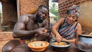 African Village life  Cooking Most Appetizing TRADITIONAL FOOD in the VILLAGE  West Africa [upl. by Cita]