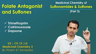 Medicinal Chemistry of Trimethoprim Cotrimoxazole and Dapsone  Sulfonamide and Sulfones [upl. by Cooperstein]