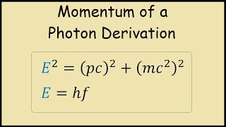 Momentum of a Photon Derivation Steps [upl. by Salazar572]