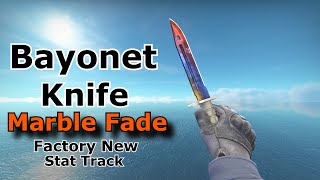 CSGO  Bayonet Knife Animations Marble Fade Factory New StatTrack  HD [upl. by Yancy]