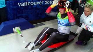 Felix Loch GER Wins Mens Luge Gold  Vancouver 2010 Winter Olympics [upl. by Ratcliffe]