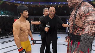 Bruce Lee vs Immortal Titan  EA Sports UFC 4  Epic Fight 🔥🐲 [upl. by Neyrb853]