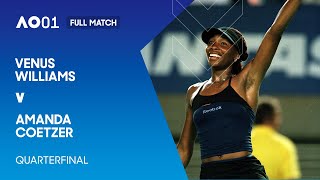 Venus Williams v Amanda Coetzer Full Match  Australian Open 2001 Quarterfinal [upl. by Euqinommod980]