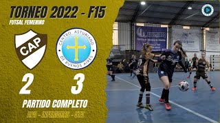 FutsalFemeninoAFA Inferiores Platense vs Asturiano 5ta [upl. by Ycats]