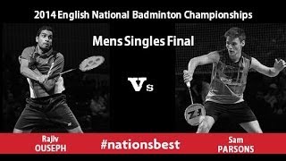 English Nationals Badminton 2014  Mens Singles Final [upl. by Ominoreg]