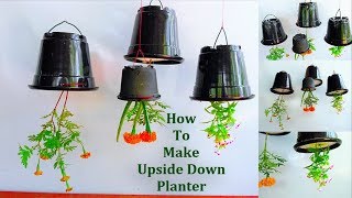 How to Make Upside Down Planter or Sky Planter at Home for Best Garden Ideas  GREEN PLANTS [upl. by Skilken]