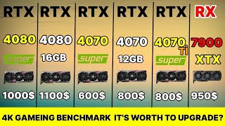 4080 super vs 7900 xtx vs rtx 4070 TI super vs Rx 7900 XT vs 4070 Super VS RTX 4070 vs rtx 4080 [upl. by Remas]