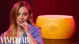 Sit back relax and have a cheese break with Sydney Sweeney Vanity Fair [upl. by Ahsikam]