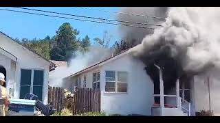 Fire Destroys Home in Garberville [upl. by Michelle]