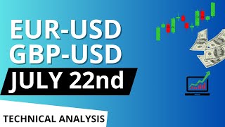 EURUSD and GBP USD Daily Analysis for July 22 2024 [upl. by Kcirb]