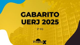 GABARITO UERJ 2º EQ 2025  AO VIVO [upl. by Renwick]