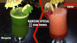 Ramzan Special 2 Refreshing Drinks  Mint Margarita and Strawberry Drink Recipe By Cook With Sumara [upl. by Nyraf]