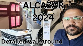 Alcazar 2024 Platinum Diesel MT Variant detailed walkaround [upl. by Idnar]