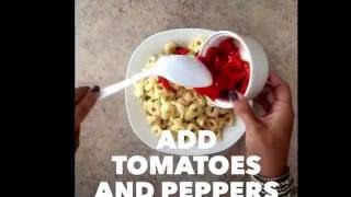 Pesto Three Cheese Tortellini Pasta Salad Recipe [upl. by Airlia]