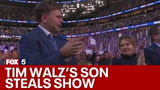 Tim Walz sons emotional reaction to dad at DNC  FOX 5 News [upl. by Nevram]