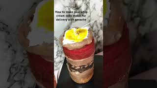 How to make your whip cream cake stable for delivery with chocolate genache chocolate dessert [upl. by Aleak329]