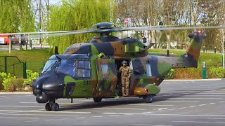 NH90 LANDING amp TAKEOFF FROM A PARKING [upl. by Luella]