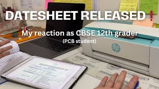 CBSE DATE SHEET 2024 RELEASED❗️My Reaction😱 [upl. by Valdas783]