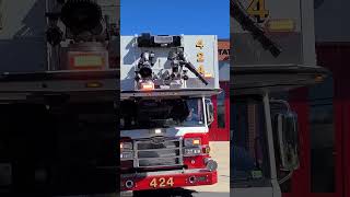 Fairfax County Fire amp Rescue Department Tower 424 Responding Shorts fcfrd [upl. by Haroved]