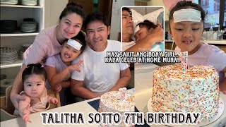 Tali Sotto 7th Birthday 🤍 May sakit ang bday girl napakalambing kay tatay Vic Sotto [upl. by Kristel]