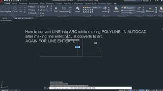 Convert to arc from line while drawing polyline in autocad [upl. by Adnert]