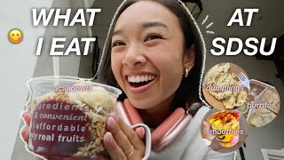 WHAT I EAT IN COLLEGE freshman year  SDSU [upl. by Rolyt]