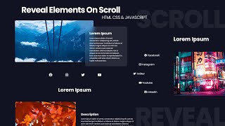 How to Make Website with Scroll Reveal Effects  Reveal Elements On Scroll  HTML CSS amp Javascript [upl. by Caves827]