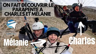 QUAND CHARLES ET MELANIE YOUTUBEUR amp FINALISTE NINJA WARRIOR DÉCOUVRE LE PARAPENTE PARAPENTE [upl. by Aredna58]