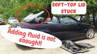 E46 325ci M Sport Softtop Problem Lid Got Stuck and I Fixed It Part 8 [upl. by Leonelle]