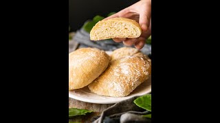 Easy Ciabatta Rolls shorts [upl. by Einafats]