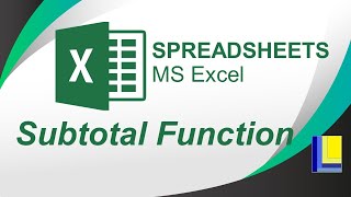 MS Excel  Subtotal function [upl. by Nivel]