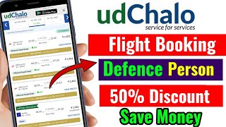 Udchalo Flight Booking with 50 Discount for Defence Personnel  Easily Flight Book online 2022 [upl. by Eceirtal]