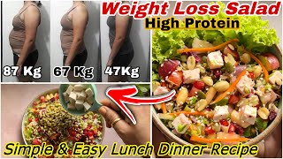 Weight Loss Salad for Dinner and Lost 5 Kg in 1 Week  Protein Salad Recipe for Fast Weight Loss [upl. by Ronyam851]