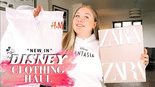 NEW IN DISNEY CLOTHING HAUL  ZARA HampM SHOP DISNEY  Midsize Try on Haul [upl. by Salomone458]