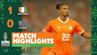 HIGHLIGHTS  Côte dIvoire 🆚 DR Congo  TotalEnergiesAFCON2023  Semi Finals [upl. by Doreg]