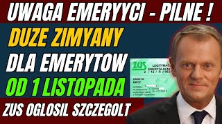 quot🚨 SZOK DUŻE ZMIANY DLA EMERYTÓW OD LISTOPADA 👉 ZUS OGŁASZA TERMINY I WYPŁATYquot [upl. by Idihc989]