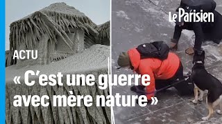 «Une guerre avec mère nature»  la tempête qui frappe les EtatsUnis rappelle le «blizzard de 1977» [upl. by Atalante]