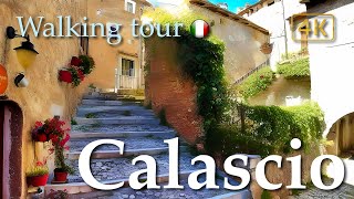 Calascio Abruzzo Italy【Walking Tour】History in Subtitles  4K [upl. by Delcina]