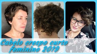 20 modelo 💝 de cabelo crespo curto feminino 2019 [upl. by Joyann]