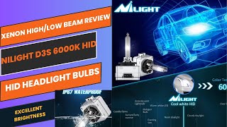 quotNilight D3S 6000K HID Headlight Bulbs  Xenon HighLow Beam Reviewquot [upl. by Eissej]