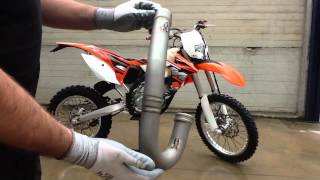 Installation instructions NONE Full Exhaust System For The KTM 350 EXCF 2013 [upl. by Aklam]