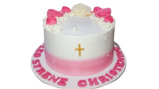 Super easy Christening cake [upl. by Pogue]