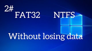 How to convert from FAT32 to NTFS without formatting HD [upl. by Dowzall]