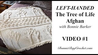 The LEFTHANDED Tree of Life Afghan VIDEO 1 Rows 116 with Bonnie Barker [upl. by Stanway]