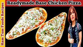 Readymade Base Pizza Recipe  Homemade Pizza Recipe  kids Lunch Box Ideas  How To Make Pizza [upl. by Aronson]