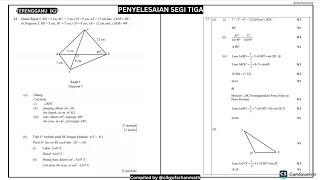 Terengganu Penyelesaian Segi Tiga Percubaan SPM 2023 Negeri Matematik Tambahan kertas 2 [upl. by Urbanna]